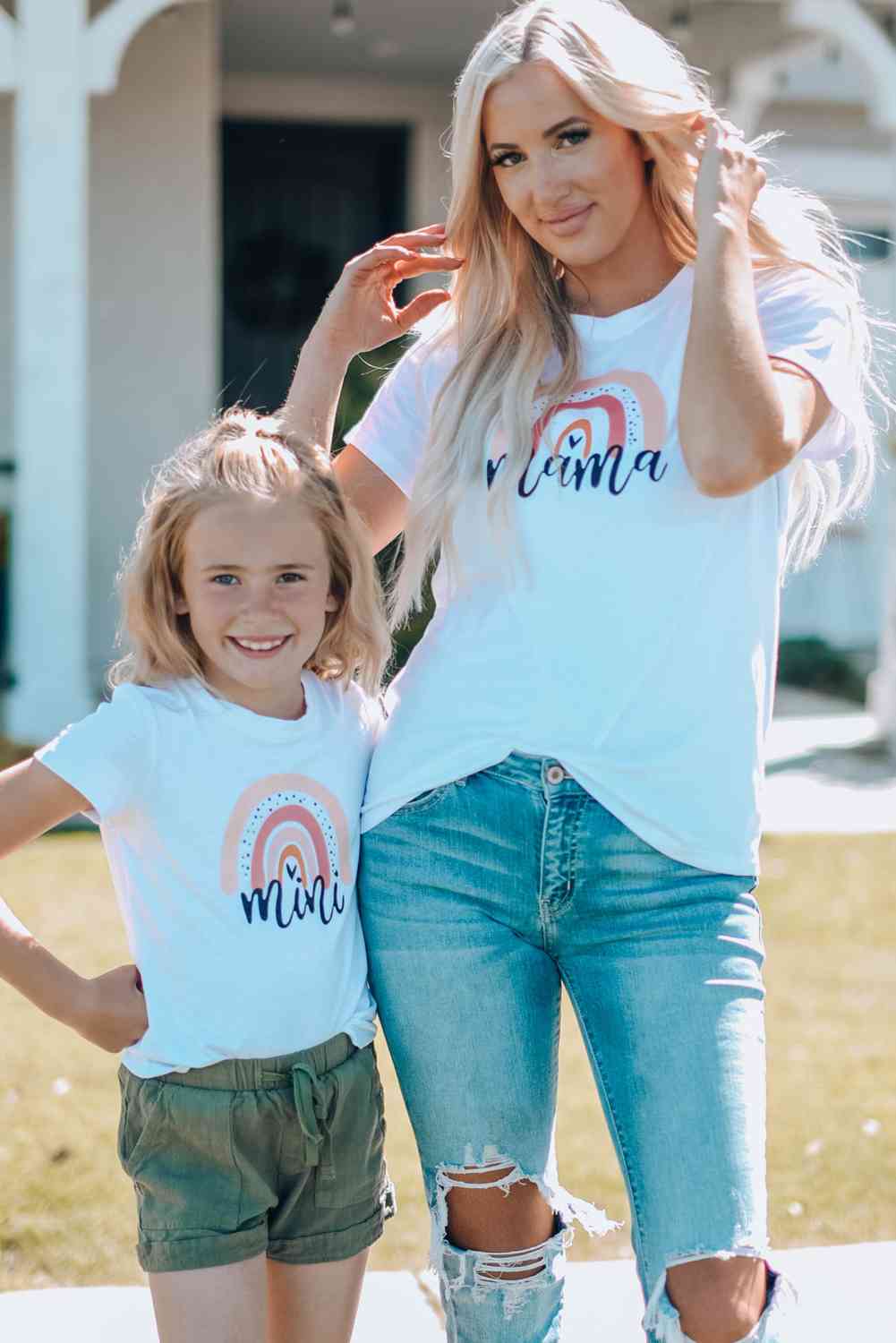 Women Mama Graphic Round Neck Tee Shirt