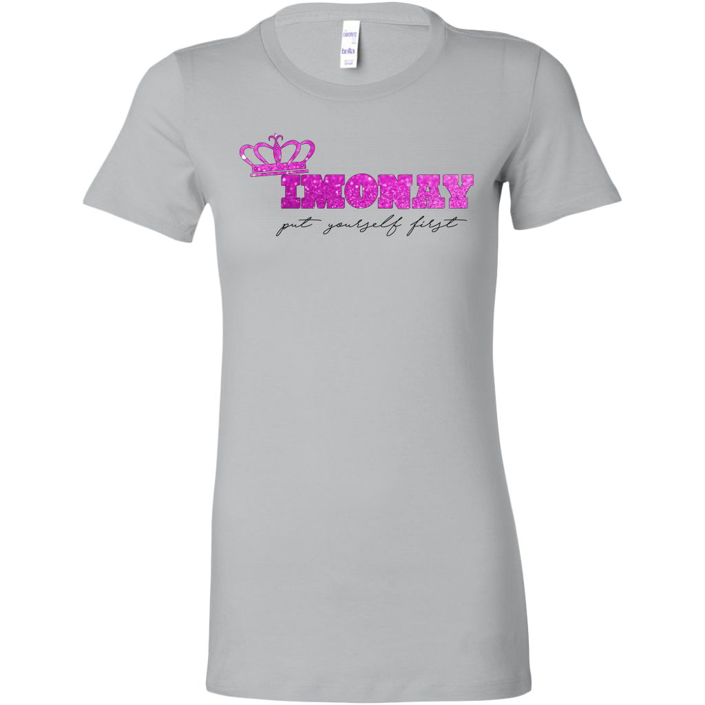 Silver Imonay Logo with Slogan Bella T-Shirt
