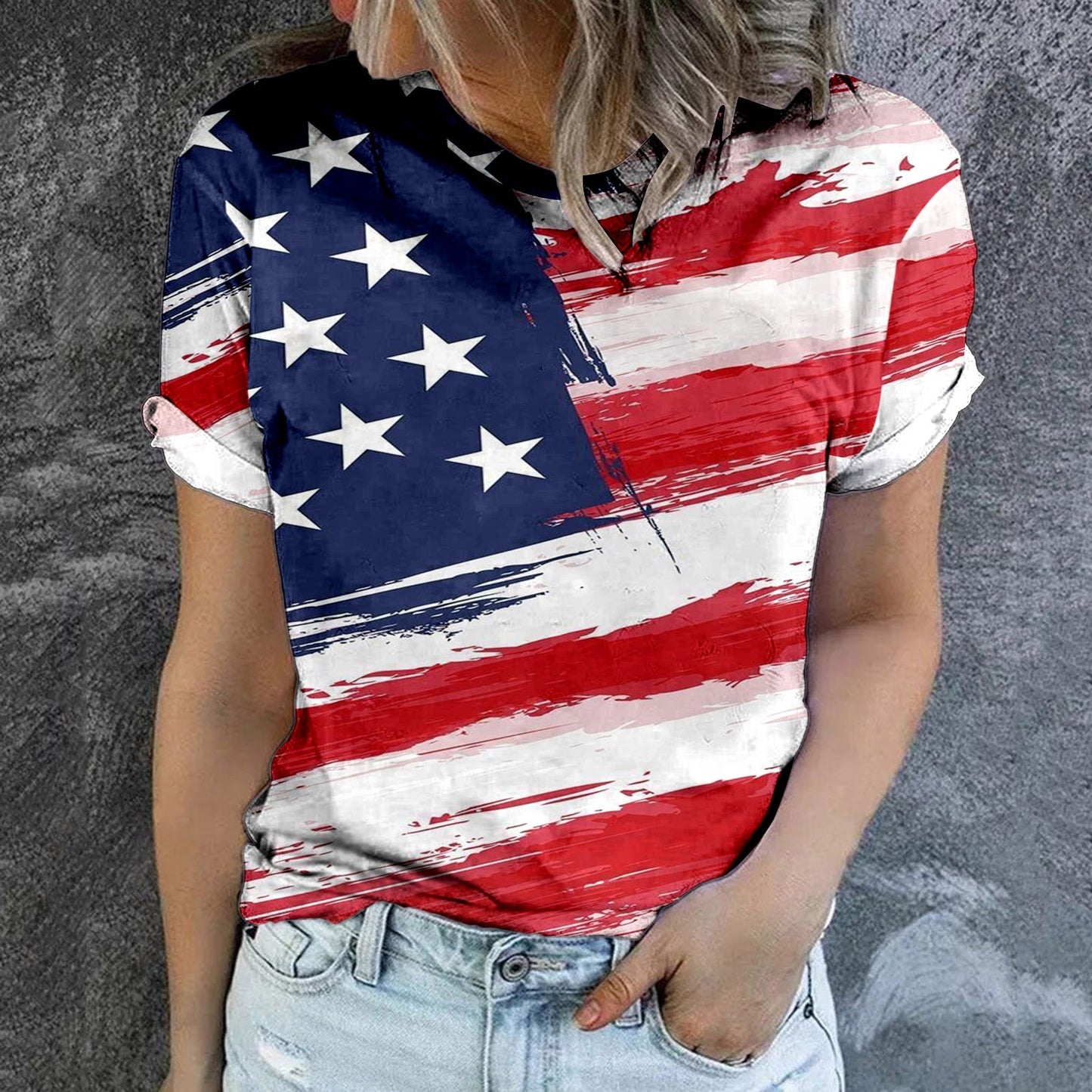 Womens American Flag T-Shirt (Different Varieties)