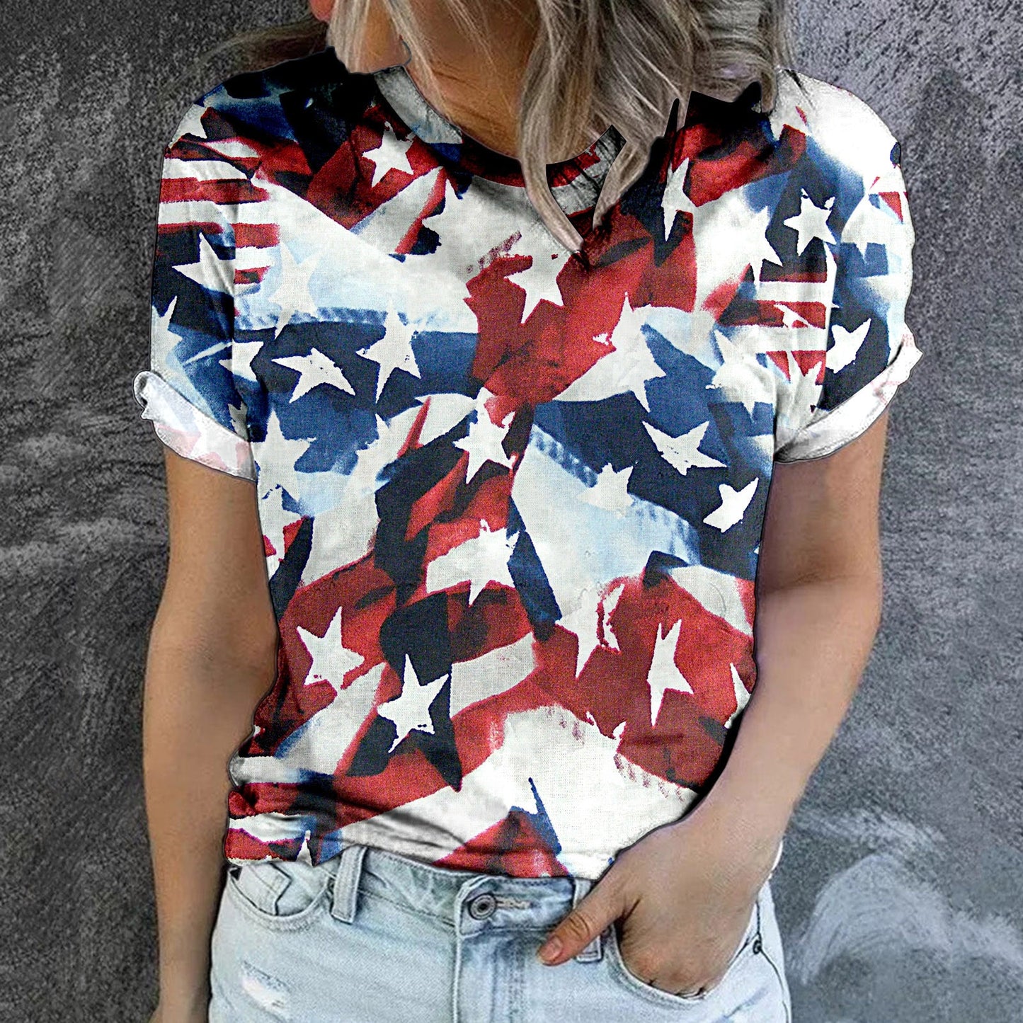 Womens American Flag T-Shirt (Different Varieties)