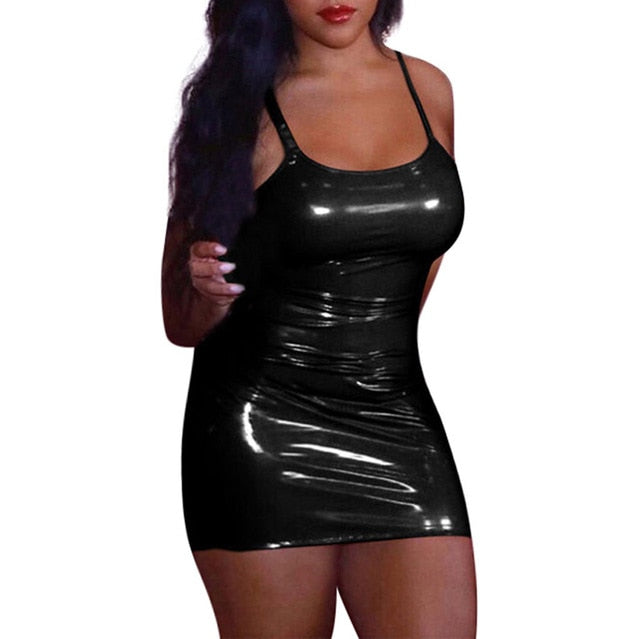 Women's Leather Short Dress