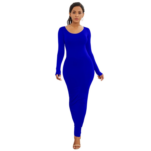 Womens Thin Long Sleeve Winter Dress