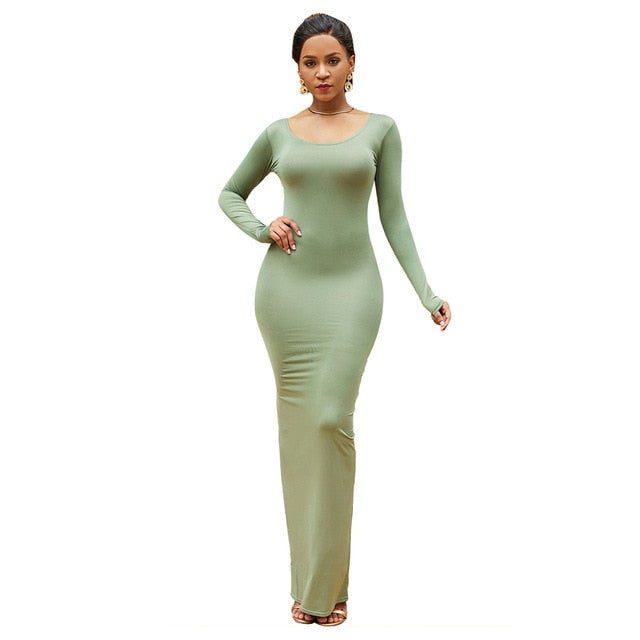 Womens Thin Long Sleeve Winter Dress