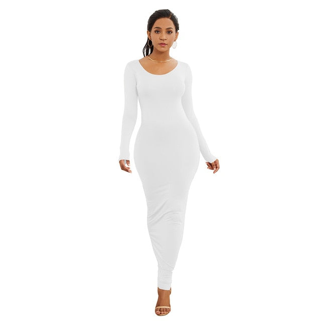 Womens Thin Long Sleeve Winter Dress