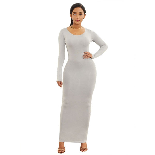 Womens Thin Long Sleeve Winter Dress
