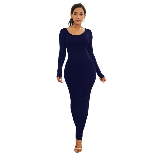 Womens Thin Long Sleeve Winter Dress