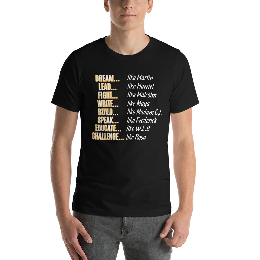 Unisex Black History Month T-Shirt (Gold)