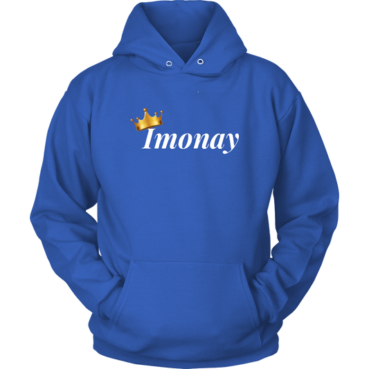 Imonay White Logo Unisex Hoodie (Bigger Logo)