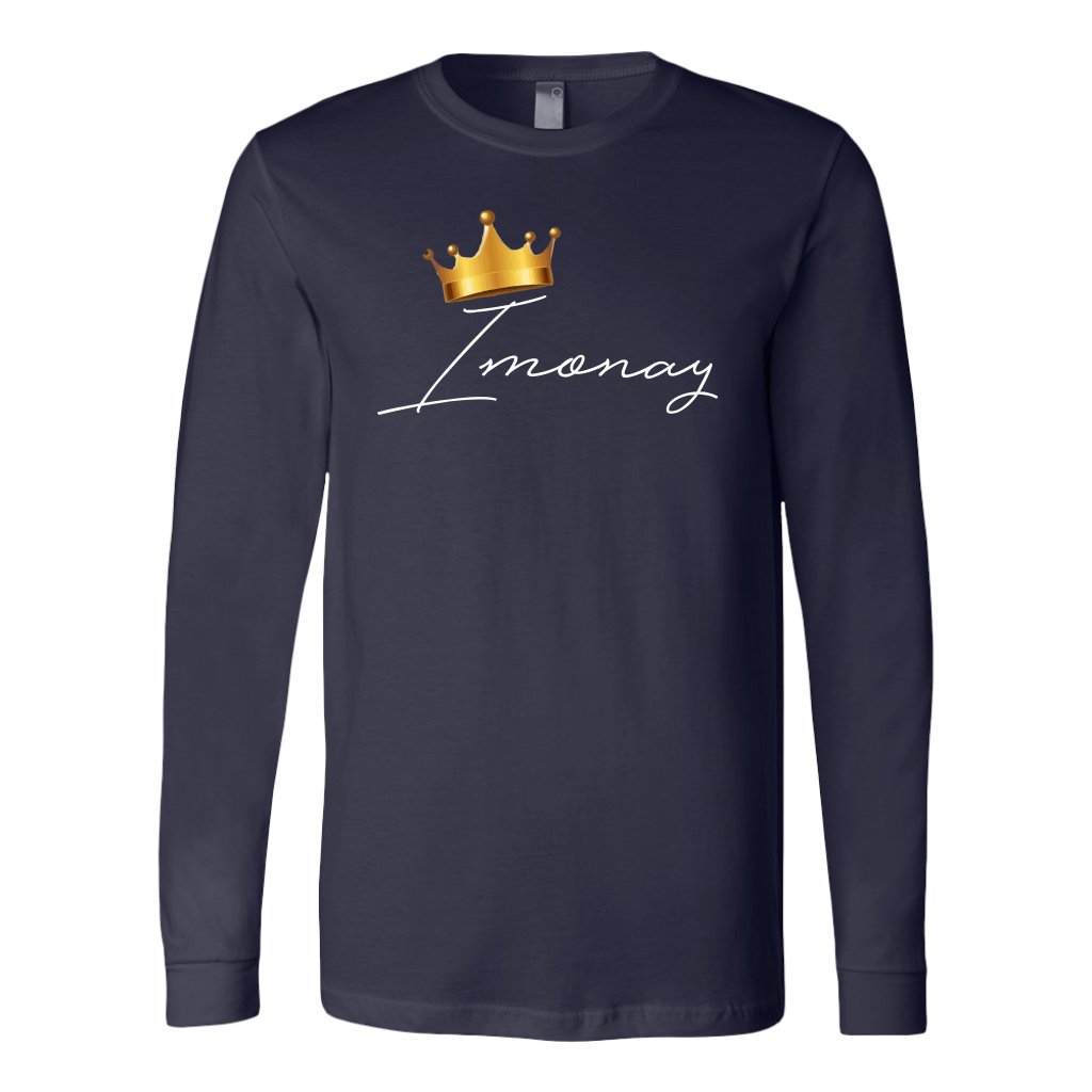 Unisex Imonay White Logo Long Sleeve Unisex Shirt