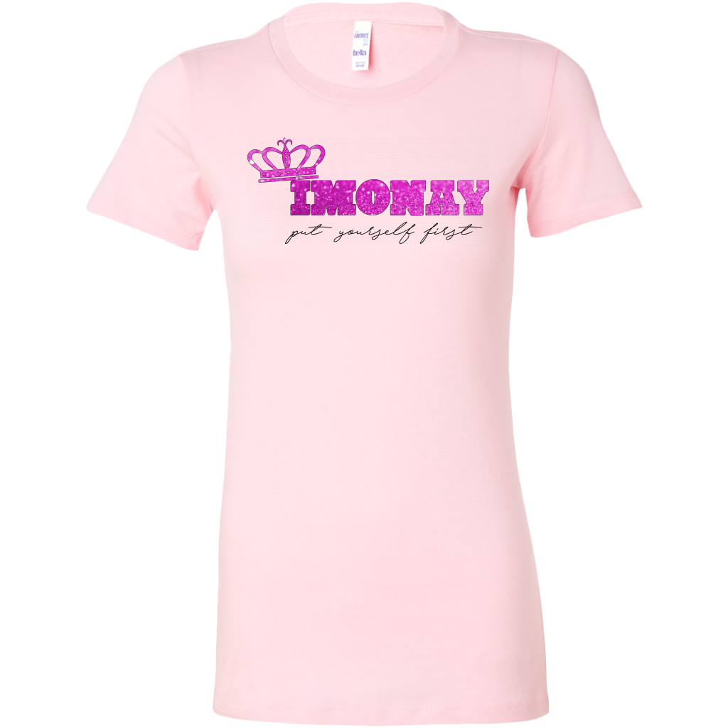 Pink Imonay Logo with Slogan Bella T-Shirt