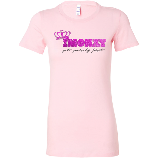 Pink Imonay Logo with Slogan Bella T-Shirt