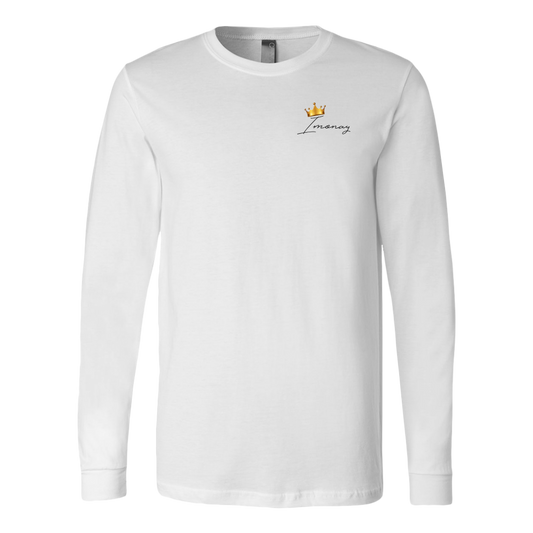 White Imonay Logo Men's Long Sleeve Shirt