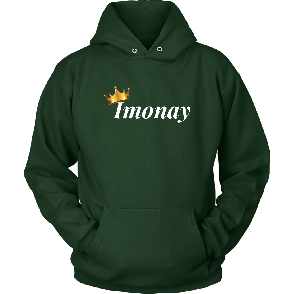 Imonay White Logo Unisex Hoodie (Bigger Logo)