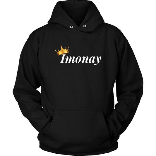 Imonay White Logo Unisex Hoodie (Bigger Logo)