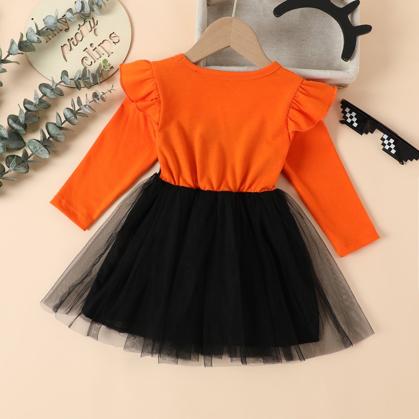 Girls Halloween Cat Dress