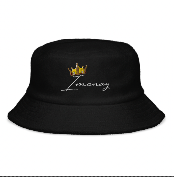 Terry Cloth Black Imonay Bucket Hat