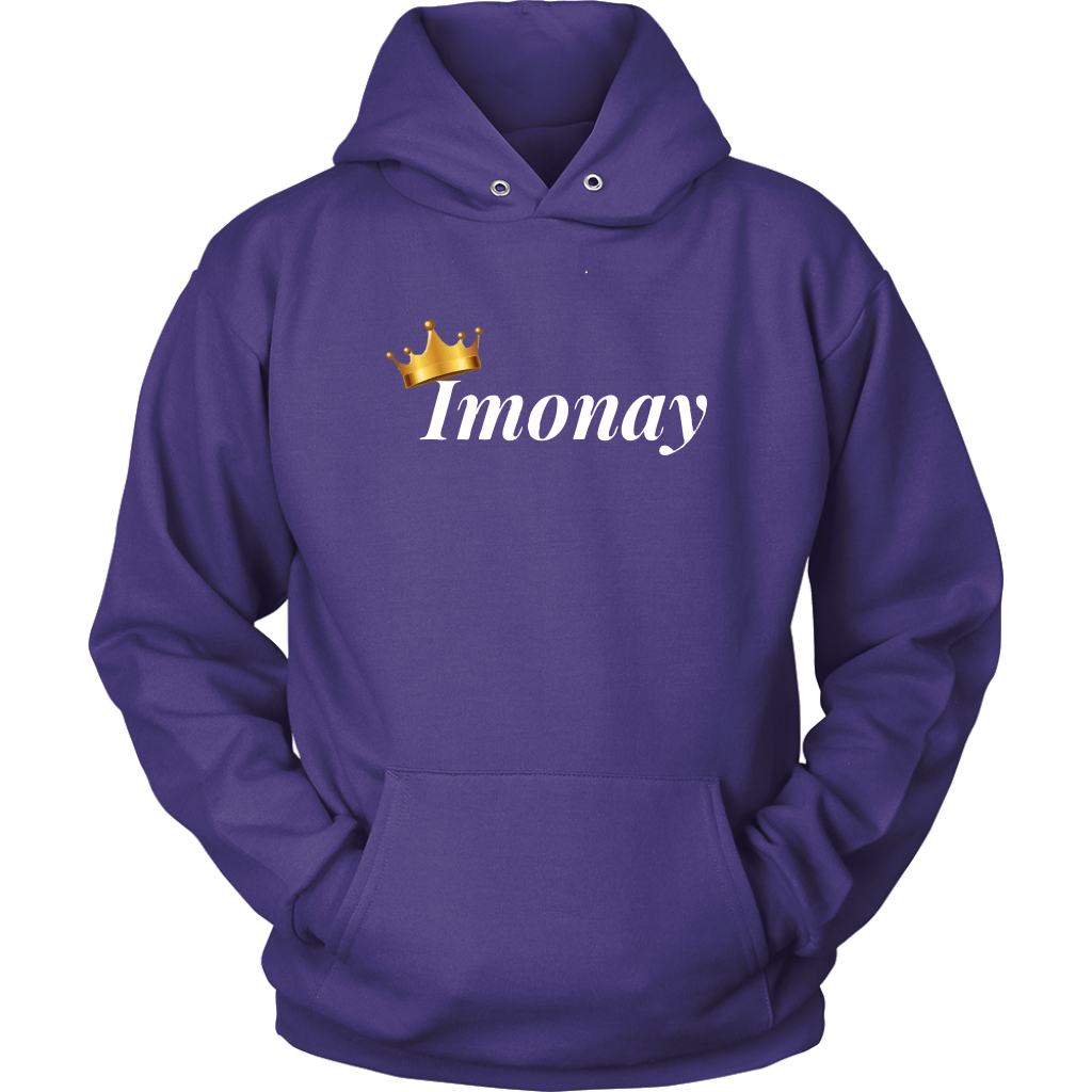 Imonay White Logo Unisex Hoodie (Bigger Logo)