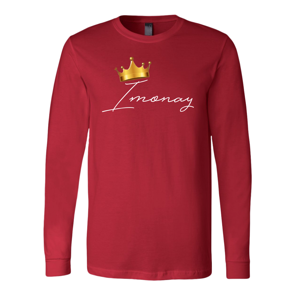 Unisex Imonay White Logo Long Sleeve Unisex Shirt