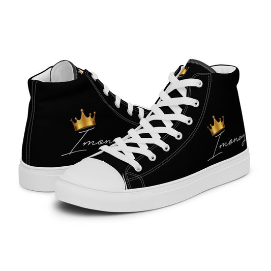 Men’s Imonay Black High Top Canvas Shoes