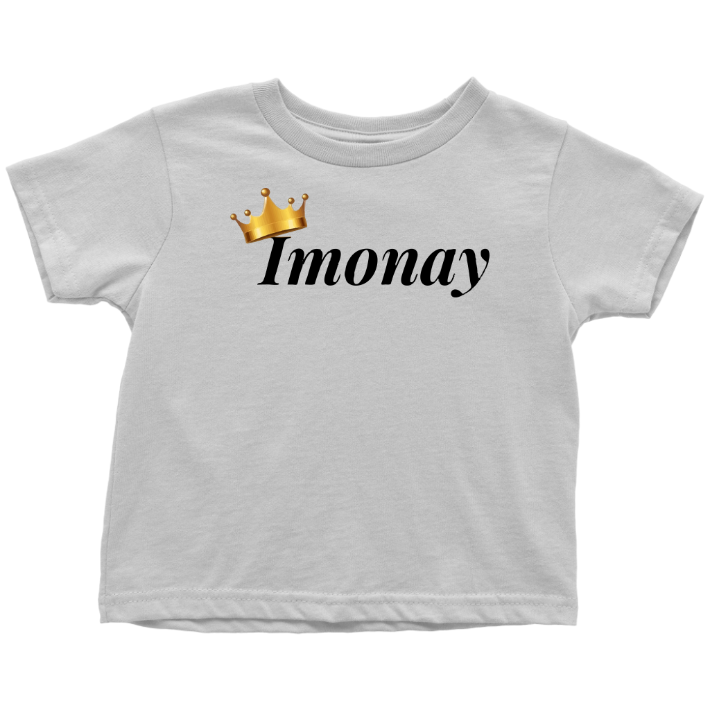 White Imonay Logo Toddler T-Shirt