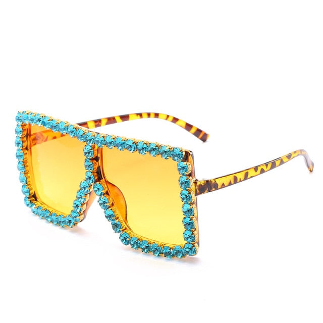 Oversized Rhinestone Sunglasses