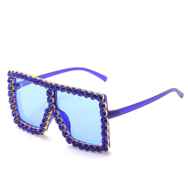 Oversized Rhinestone Sunglasses