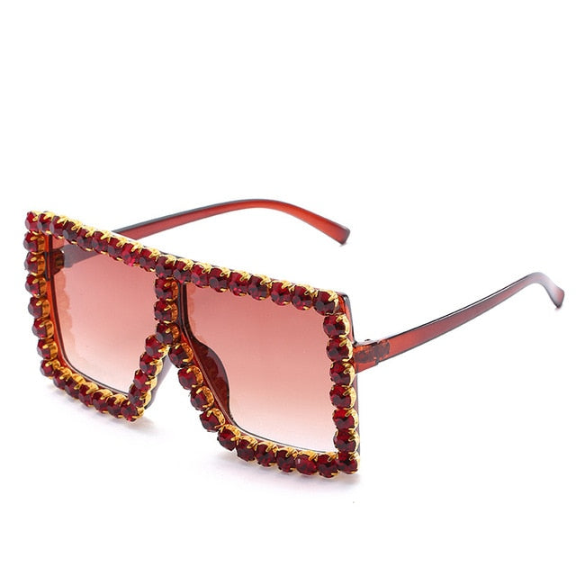 Oversized Rhinestone Sunglasses