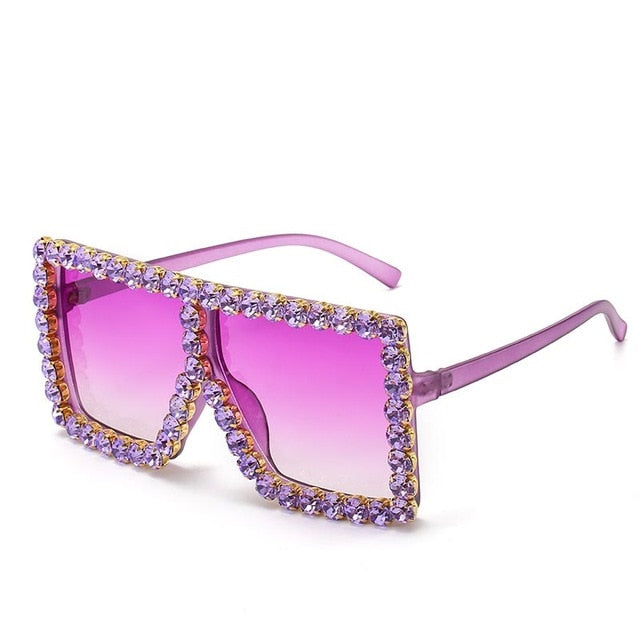 Oversized Rhinestone Sunglasses