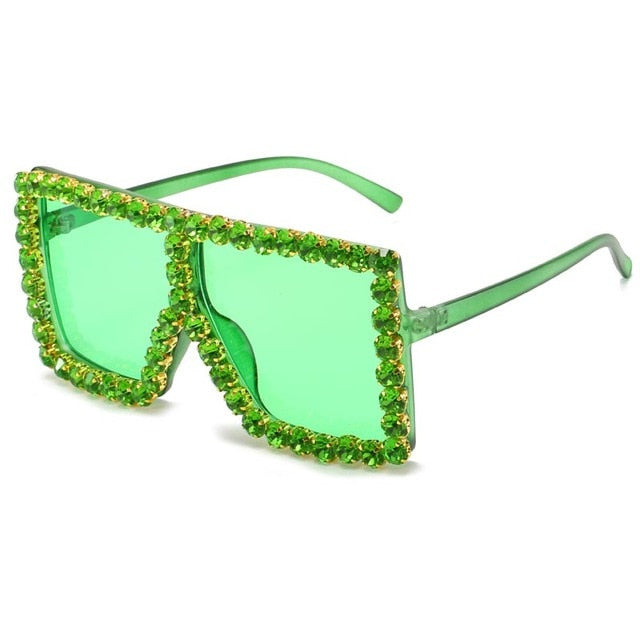 Oversized Rhinestone Sunglasses