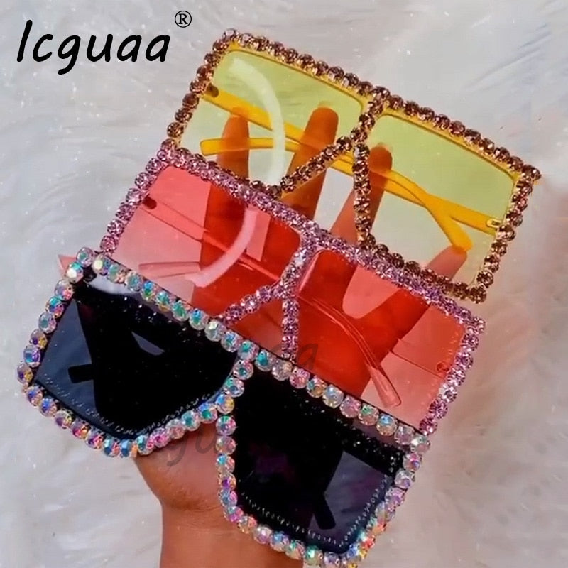 Oversized Rhinestone Sunglasses