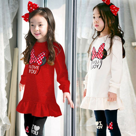Girls Mickey "I LOVE YOU" 2 piece Outfit