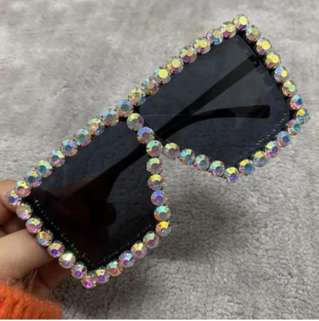 Oversized Rhinestone Sunglasses