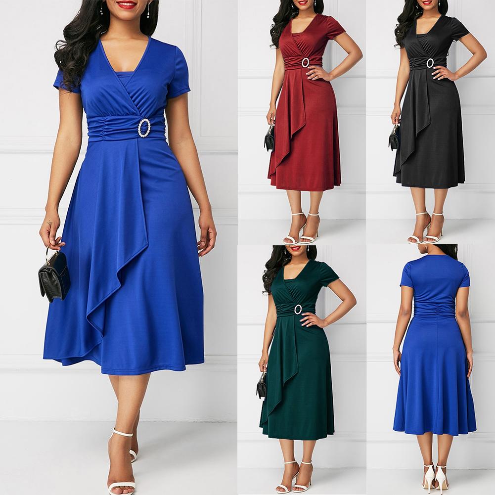 Womens Plus Size Ruffle Dress