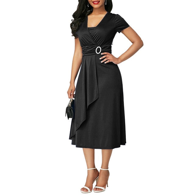 Womens Plus Size Ruffle Dress