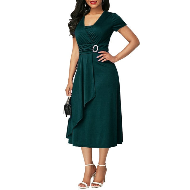 Womens Plus Size Ruffle Dress