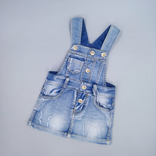Girls Stretchy Overalls