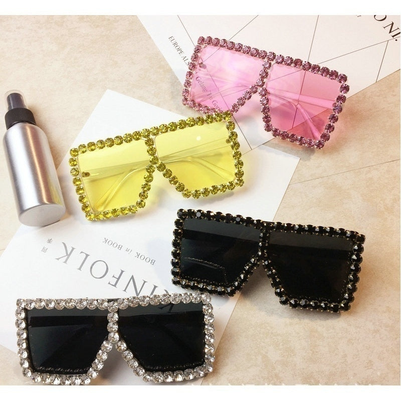 Oversized Rhinestone Sunglasses