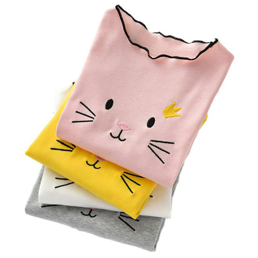 Kids Cat Printed Long Sleeve T-Shirts