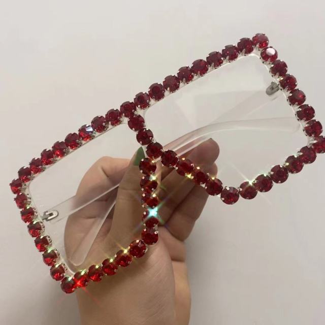 Oversized Rhinestone Sunglasses