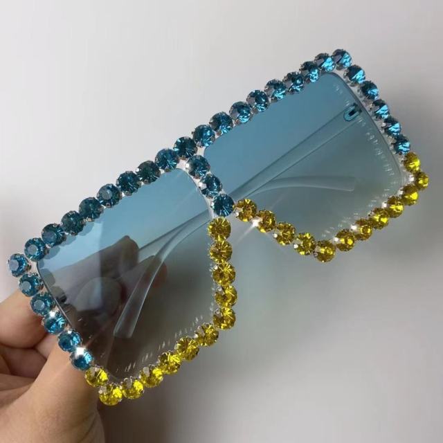 Oversized Rhinestone Sunglasses