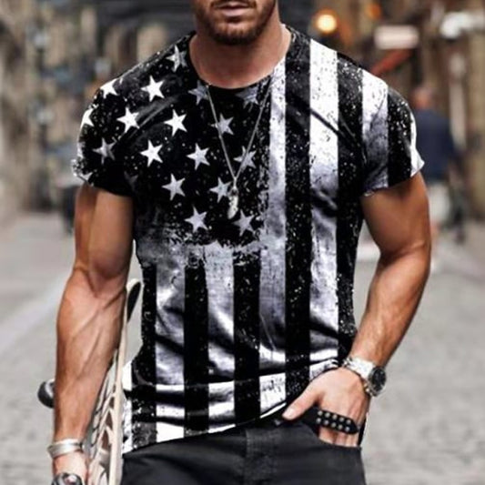 Men's Printed American Flag T-Shirts