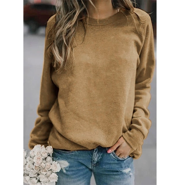 Women's Print Loose Long Sleeve Sweatshirt