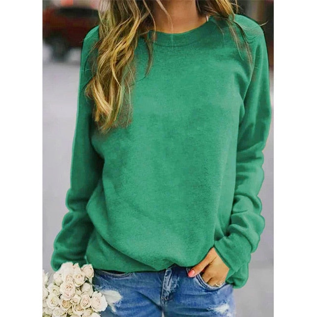 Women's Print Loose Long Sleeve Sweatshirt