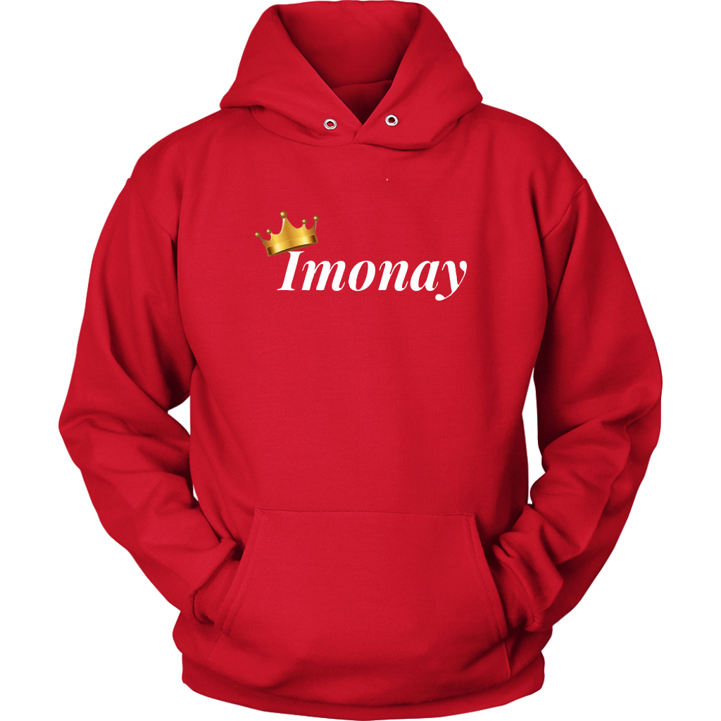 Imonay White Logo Unisex Hoodie (Bigger Logo)