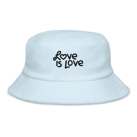 Love is Love Terry Cloth Bucket Hat