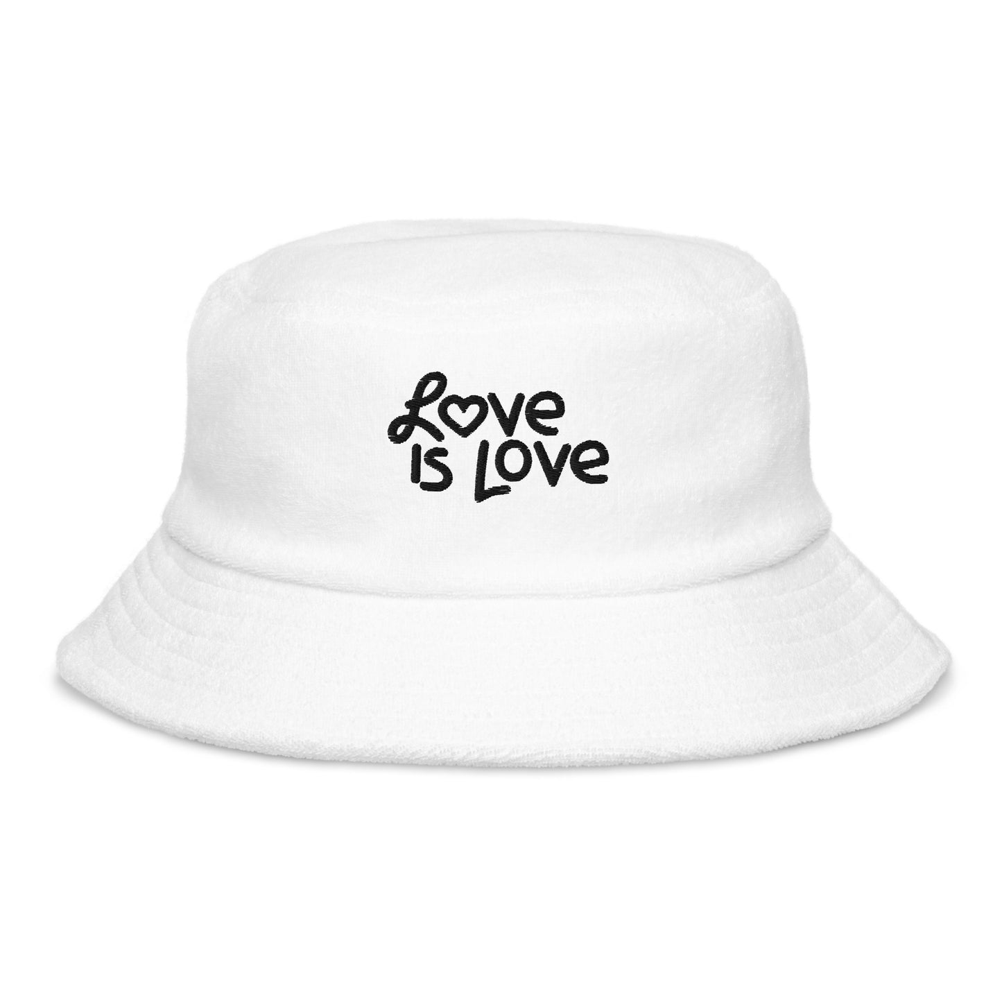 Love is Love Terry Cloth Bucket Hat