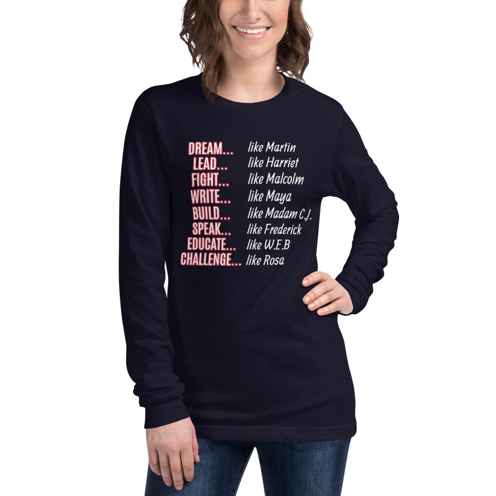 Unisex Black History Month Long Sleeve T-Shirt