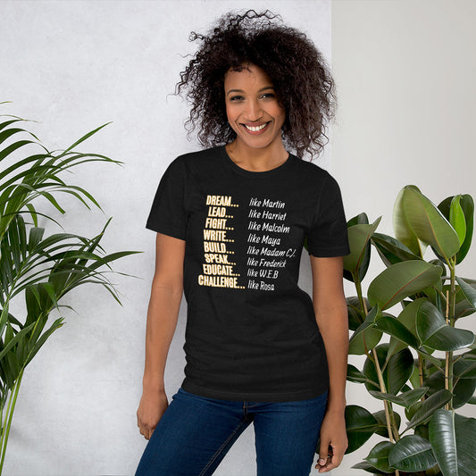 Unisex Black History Month T-Shirt (Gold)