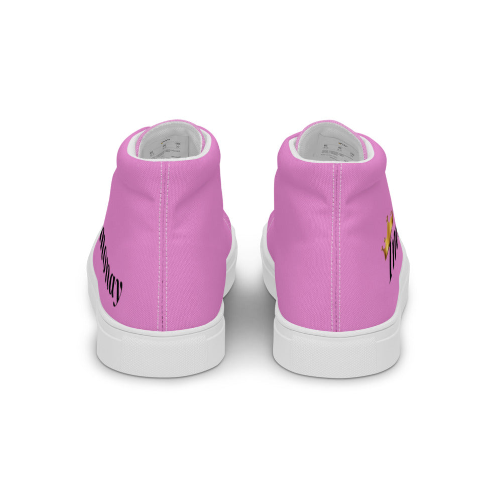 Women’s Pink Imonay High Top Canvas Shoes