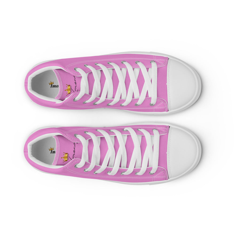 Women’s Pink Imonay High Top Canvas Shoes